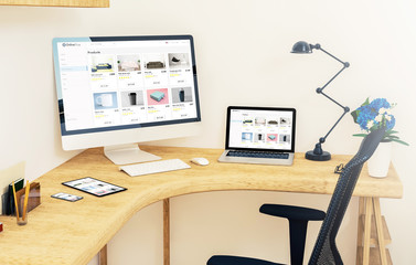 responsive devices on corner desktop online shop responsive website