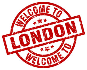 welcome to London red stamp