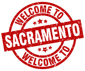 welcome to Sacramento red stamp