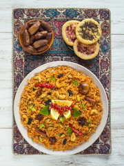Kerala Vegetable Biriyani. Indian cuisine.

