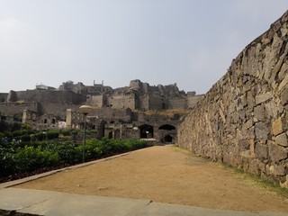 Castle stone wall
