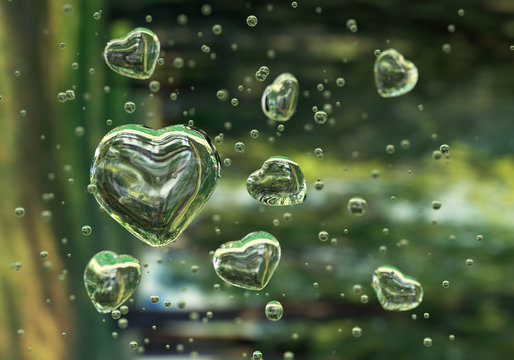 bolle a forma di cuore San Valentino