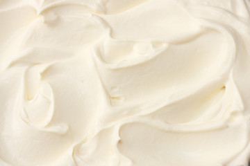 sour cream background. sour cream texture. top view