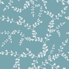 Vector Oxalis Twigs in different directions seamless pattern background. Perfect for fabric, scrapbooking and wallpaper projects.