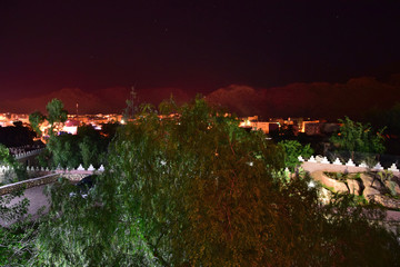 Obraz premium Stars over Anti-Atlas - Night Tafraout's panorama (Morocco)