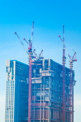 Crane construction site