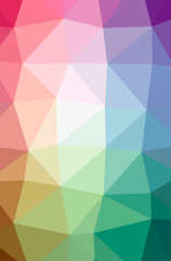 Obraz premium Illustration of abstract Green, Pink, Purple, Red, Yellow vertical low poly background. Beautiful polygon design pattern.