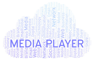 Obraz premium Media Player word cloud.
