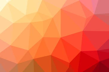 Fototapeta premium Illustration of abstract Orange, Pink, Red horizontal low poly background. Beautiful polygon design pattern.