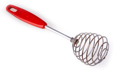 Whisk on white background.