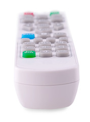 The White remote control isolated on white background