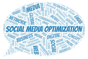Social Media Optimization word cloud.
