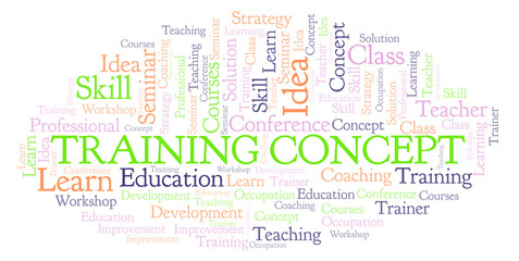 Fototapeta premium Training Concept word cloud.