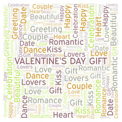 Fototapeta premium Valentine's Day Gift word cloud.