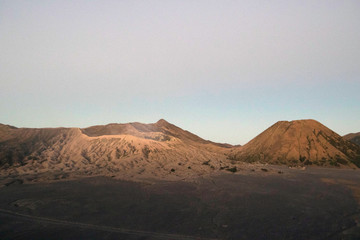 The landscape round bromo vulcano , Mount Bromo, is an active volcano, Tengger Semeru National Park, East Java, Indonesia.