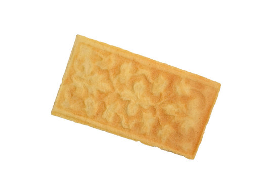 Isolated Goro on white background. Norwegian sweet bread. Cardamom cookie, cracker, waffle. Traditional for Christmas celebration in Norway.
