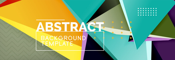 3d triangular shapes geometric background. Origami style pattern with triange shapes for decorative design. Poster design. Line design. Modern presentation template