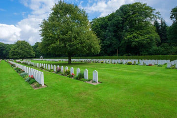 Britischer Ehrenfriedhof im Reichswald bei Goch am Niederrhein