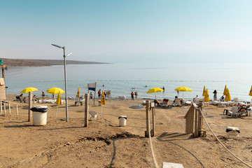 A Kalia beach, Dead sea, Israel.