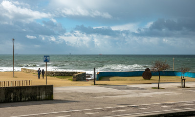 Obraz premium sea view in porto city portugal