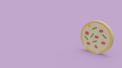 3d icon of pizza
