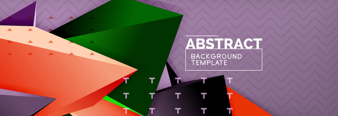 3d triangular vector minimal abstract background design