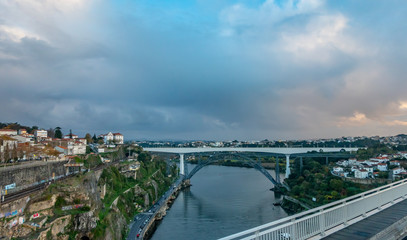 Fototapeta na wymiar bridge in porto city portugal