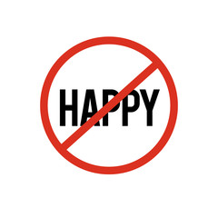 no happy sign symbol