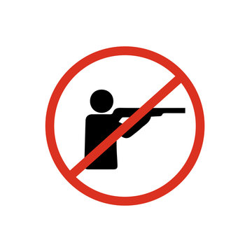 stop hunting sign symbol