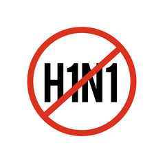 no h1n1 virus sign symbol