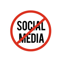 no social media sign symbol