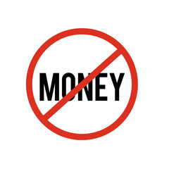 NO money icon vector. NO dollar symbol. NO cash icon vector. NO symbol Linear style sign for mobile concept and web design. NO money logo illustration. vector graphics - Vector. - Vector	