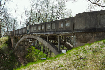 Historical Devil's bridge in Tartu Toome Hill, Estonia