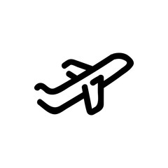 Plane icon. Vector hand drawn line symbol