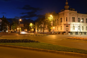 Fototapeta na wymiar ROMANIA, Bistrita - night photography in September 2016