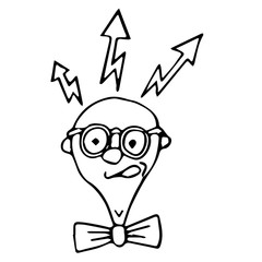 professor school teacher cartoon isolated vector silhouette