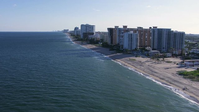 Aerial view Pompano Beach Broward County Florida 
