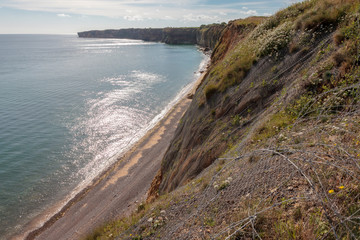 Landing site of June 6, 1944 at the Pointe du Hoc in Normandy, France