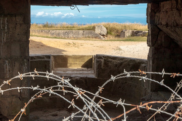 Landing site of June 6, 1944 at the Pointe du Hoc in Normandy, France