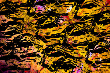 abstract  seamless  tiger skin  black and yellow  wallpaper  background