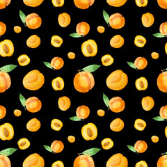 hand drawn pattern with peaches