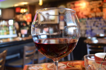 Glass of red wine