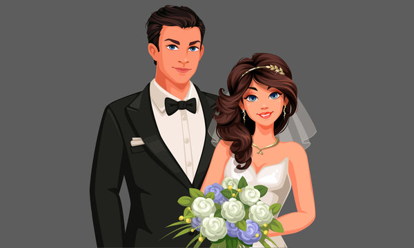 Obrázky Wedding Couple Cartoon – procházejte fotografie, vektory a videa  65,158 | Adobe Stock