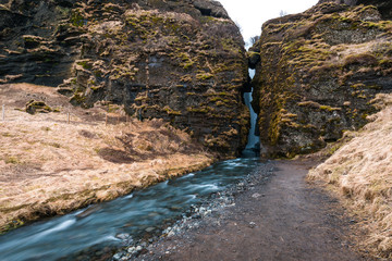 Gljúfrabúi Waterfall in Island