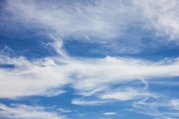 Sky blue with white clouds