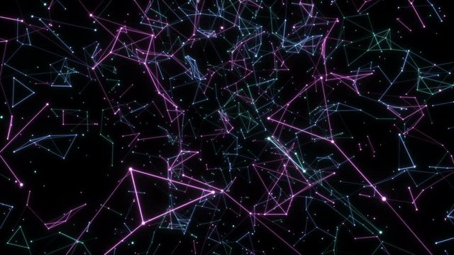 Laser constellations.Growing network connections. Loopable. Perfect to use as a technology, communication or social media background.