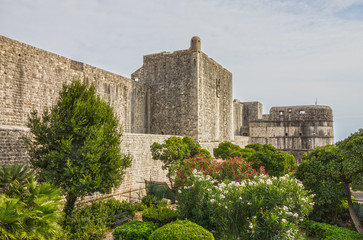 Fototapeta na wymiar Dubrovnik ancient fortress architecture, Croatia