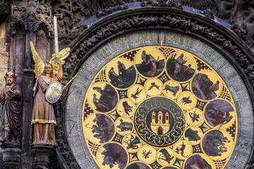 Prague. Astronomical Clock in Old Town, Czech Republic.
