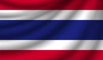 Realistic flag, vector illustration