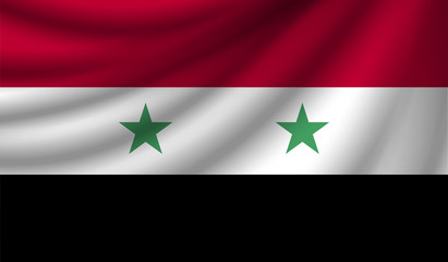 Realistic flag, vector illustration